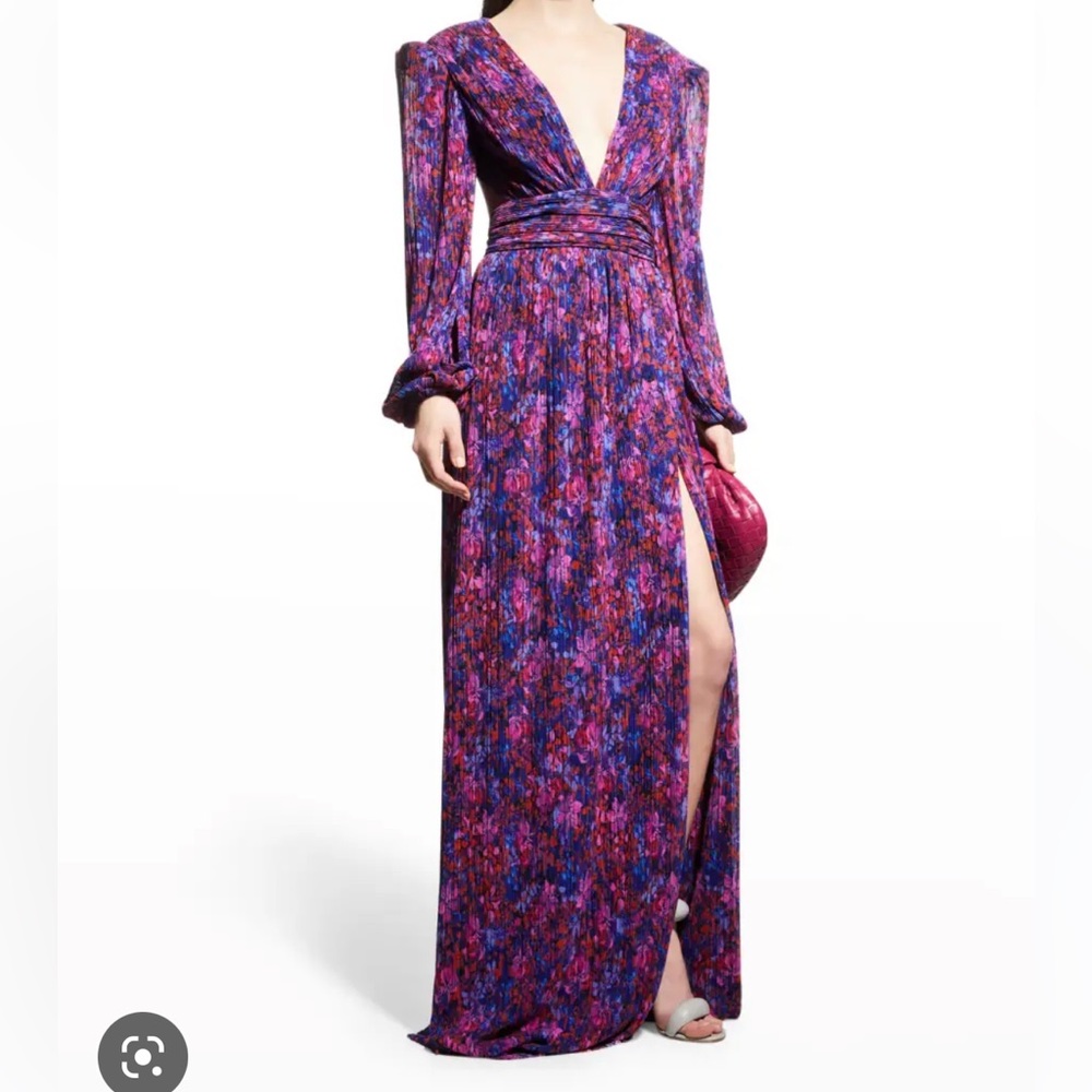Rebecca Vallance Purple and Pink Maxi Dress
